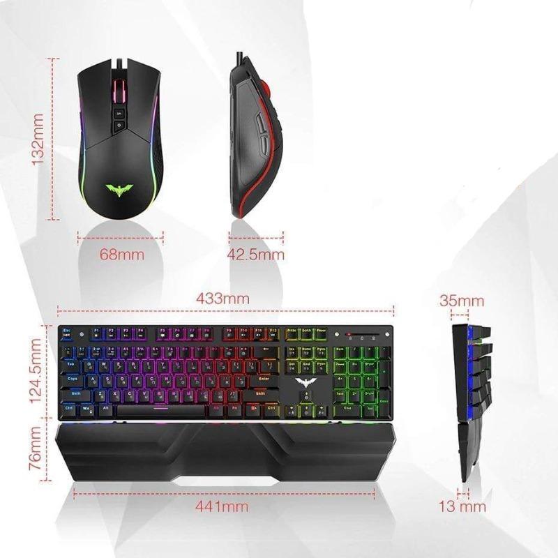 Conjunto Gamer Mouse + Teclado USB RGB - Havit